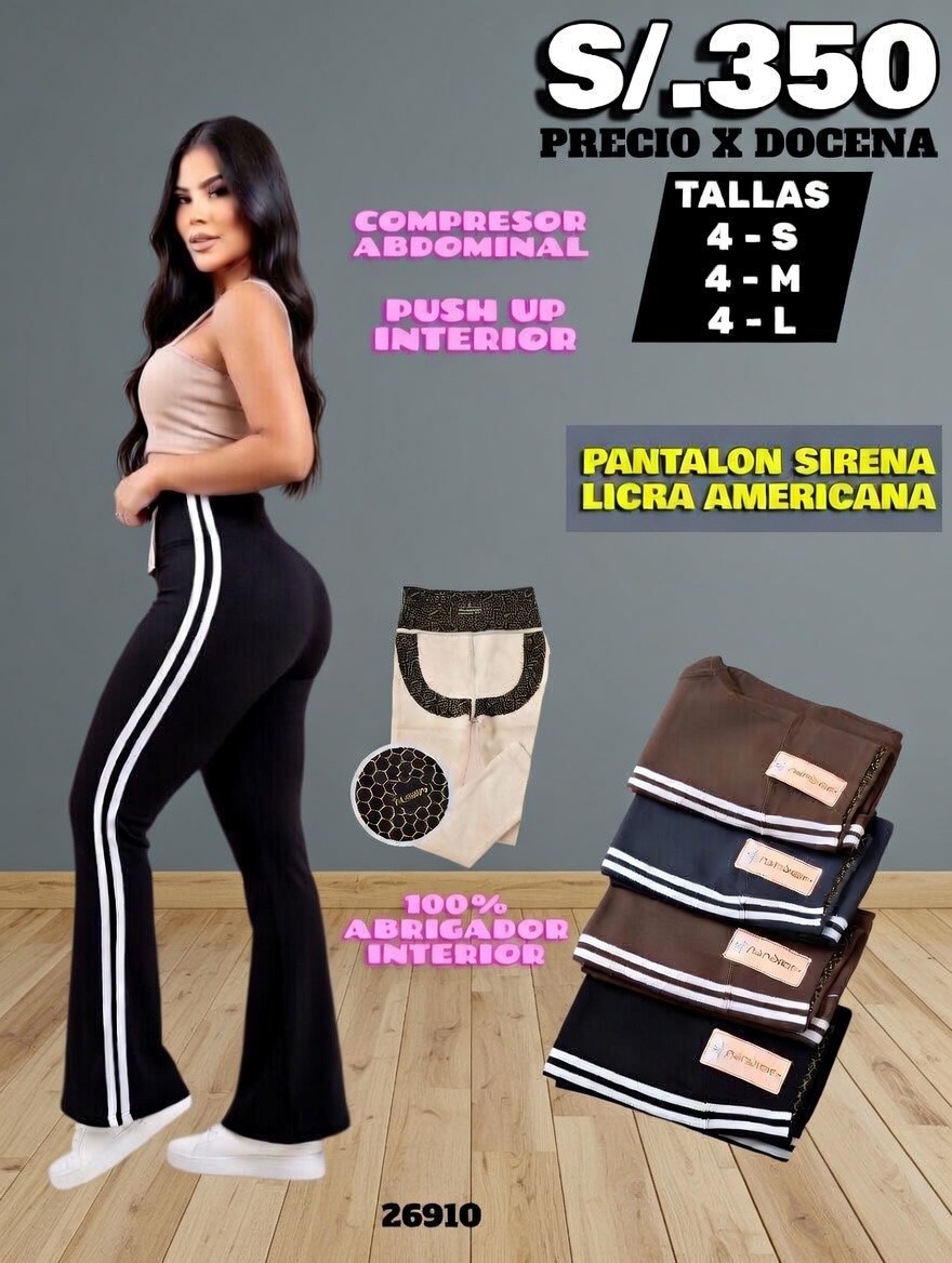 Pantalón Sirena Licra Americana Push Up Abrigador – Código 26910 - Imagen 2