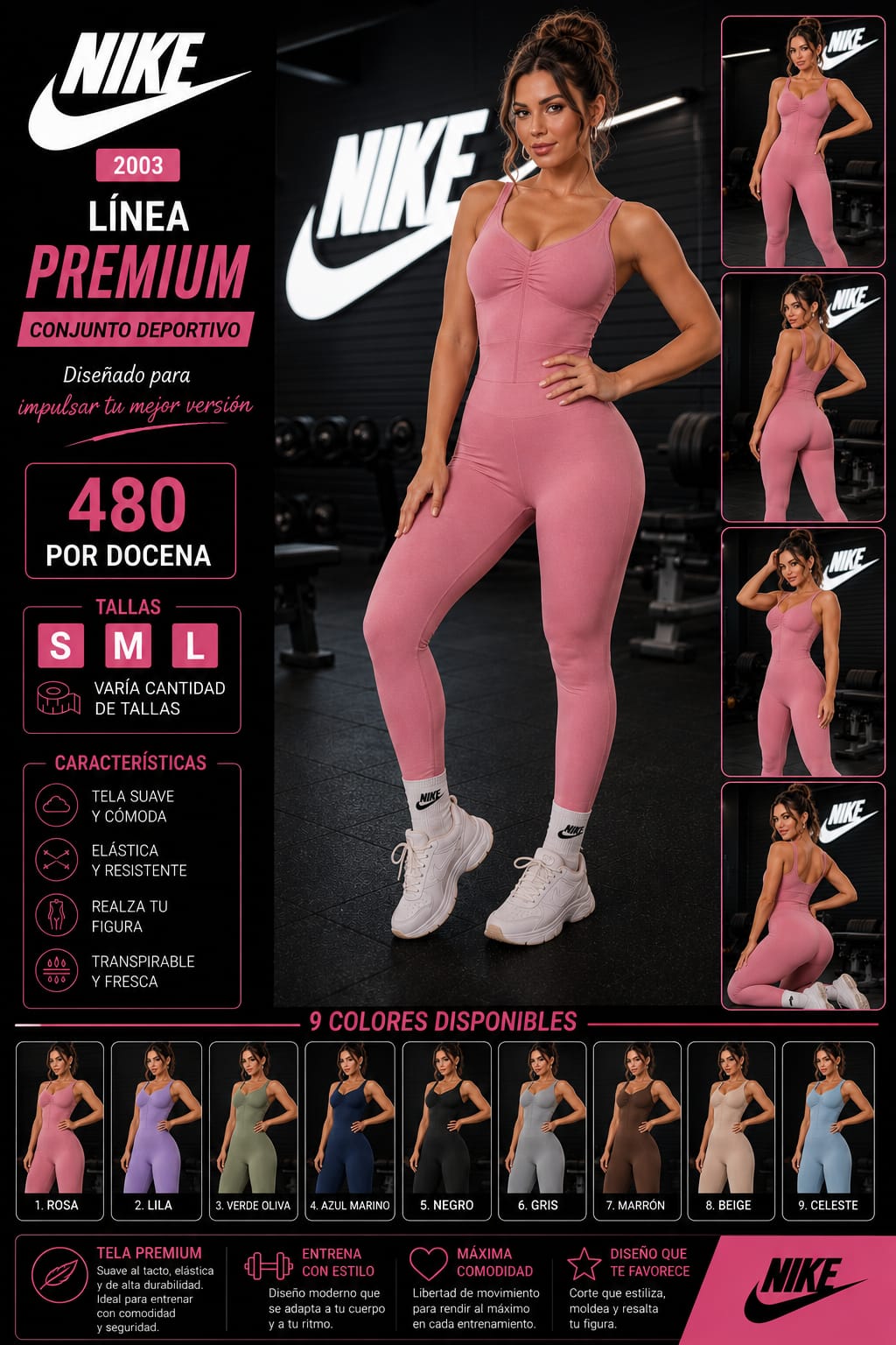 Enterizo Deportivo Premium para Dama – Código 2003 - Imagen 2